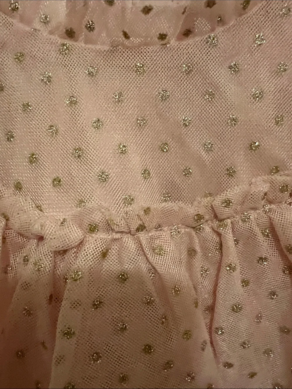 Janie and Jack Dusty Pink Ruffle Dot Chiffon Dress